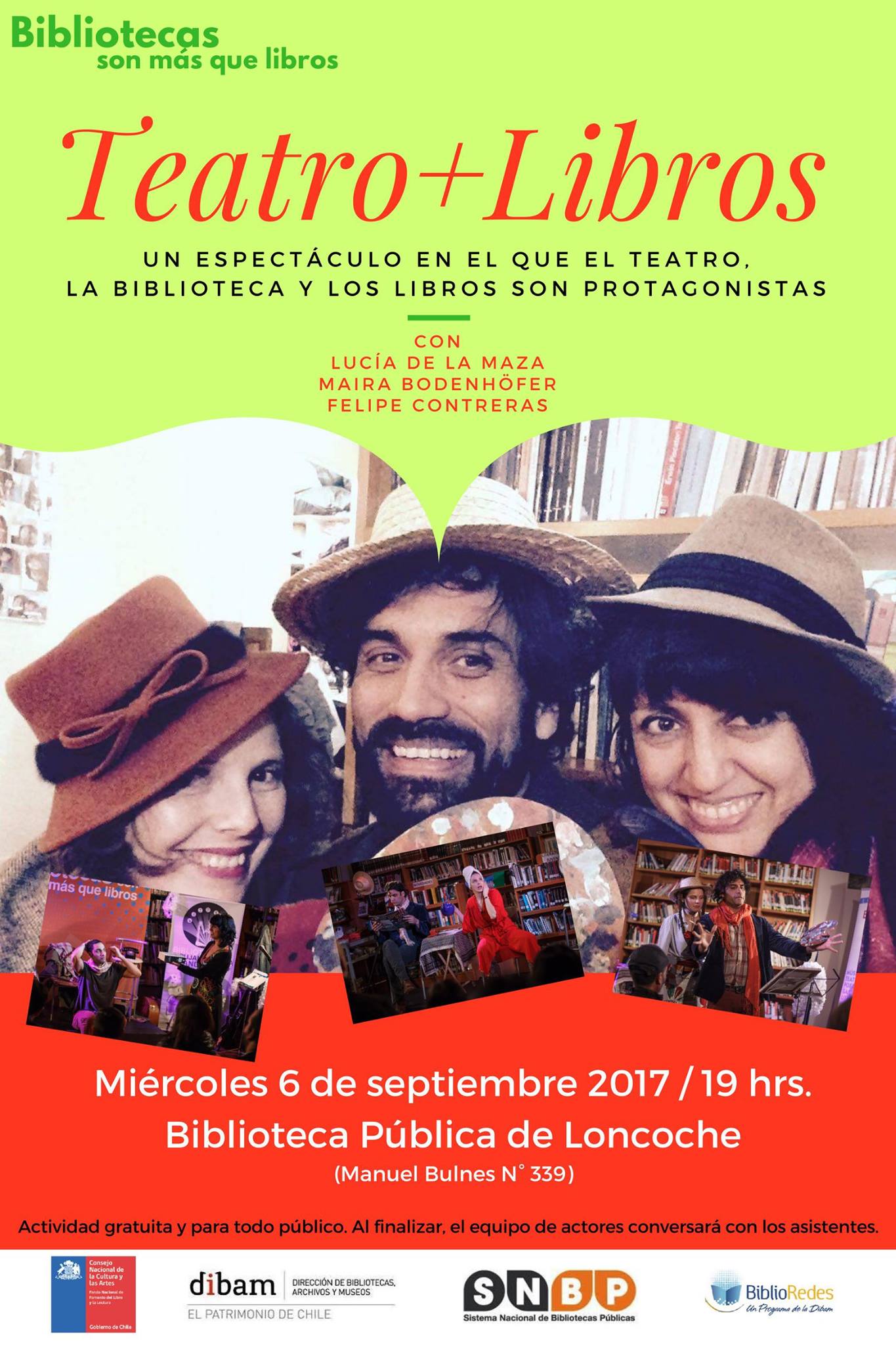 En este momento estás viendo Espectáculo teatro + libros se presentara en Loncoche.
