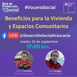 Lee más sobre el artículo Seremi de Vivienda y Urbanismo Araucanía, invita a informarse por plataforma facebook live.