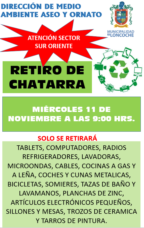 En este momento estás viendo COMIENZA EL  RETIRO ANUAL DE CHATARRA.