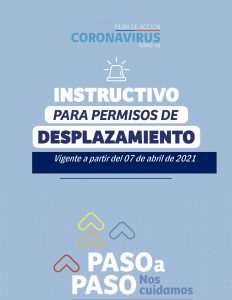Lee más sobre el artículo NUEVO INSTRUCTIVO PARA PERMISOS DE DESPLAZAMIENTO VIGENTE DESDE EL  07 DE ABRIL 2021 EN ESTADO DE PANDEMIA.