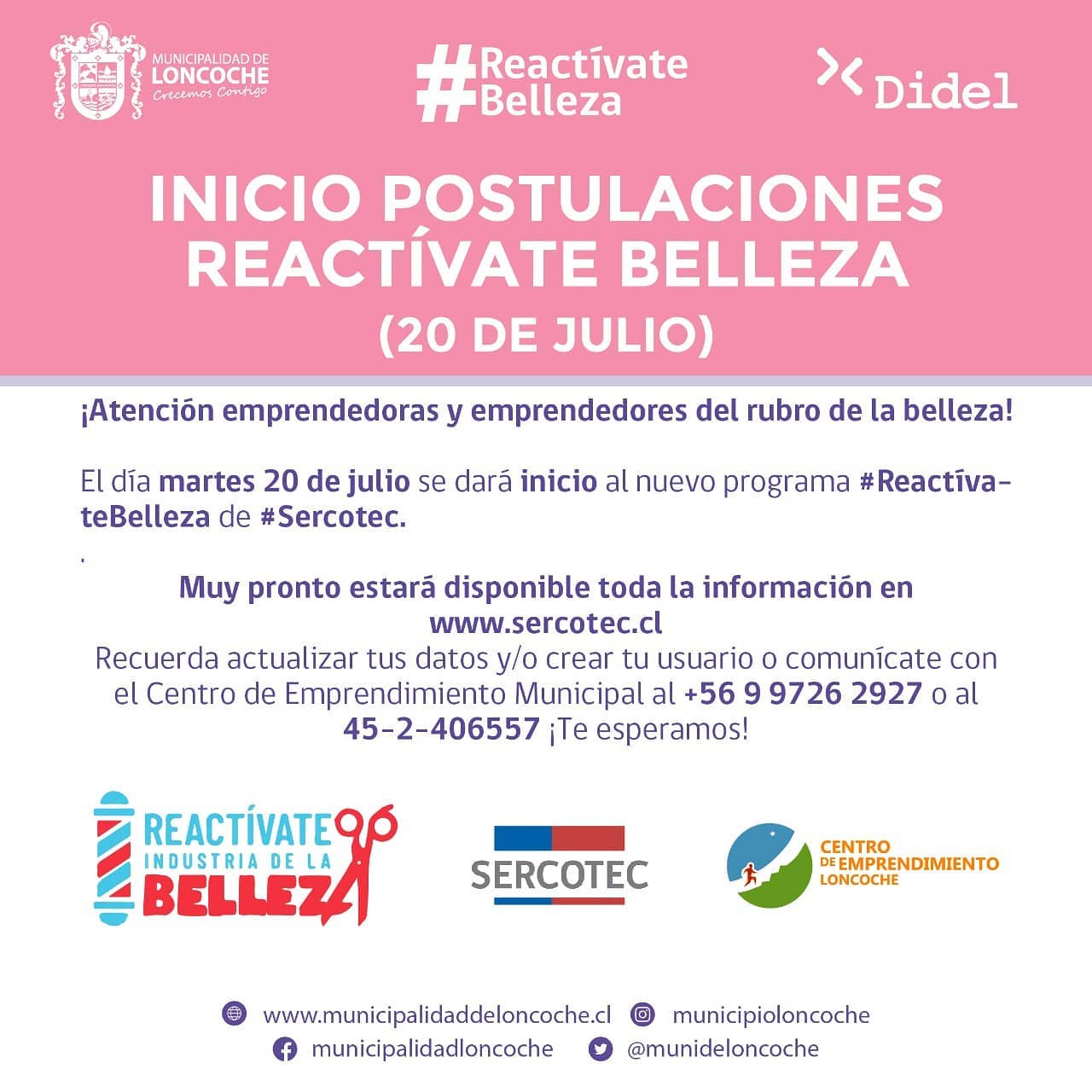 En este momento estás viendo ¡Atención emprendedoras y emprendedores del rubro de la belleza!