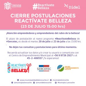 Lee más sobre el artículo ¡SÓLO HASTA EL VIERNES 23 DE JULIO HAY PLAZO!