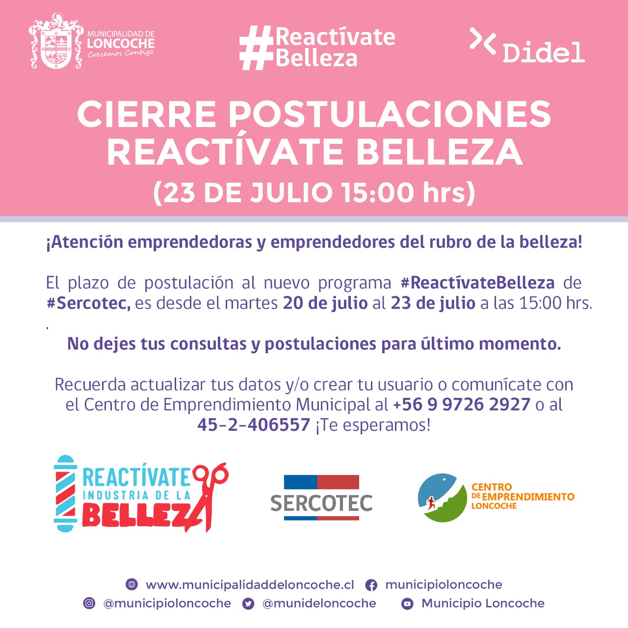 En este momento estás viendo ¡SÓLO HASTA EL VIERNES 23 DE JULIO HAY PLAZO!