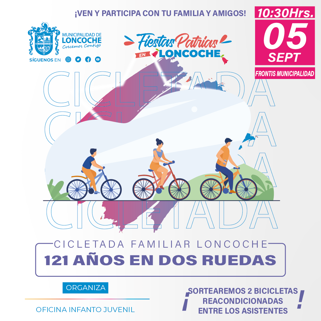 En este momento estás viendo ¡GRAN CICLETADA FAMILIAR 121 AÑOS EN DOS RUEDAS!