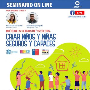 Lee más sobre el artículo INVITACIÓN A LA COMUNIDAD A SEMINARIO PARENTALIDAD POSITIVA.