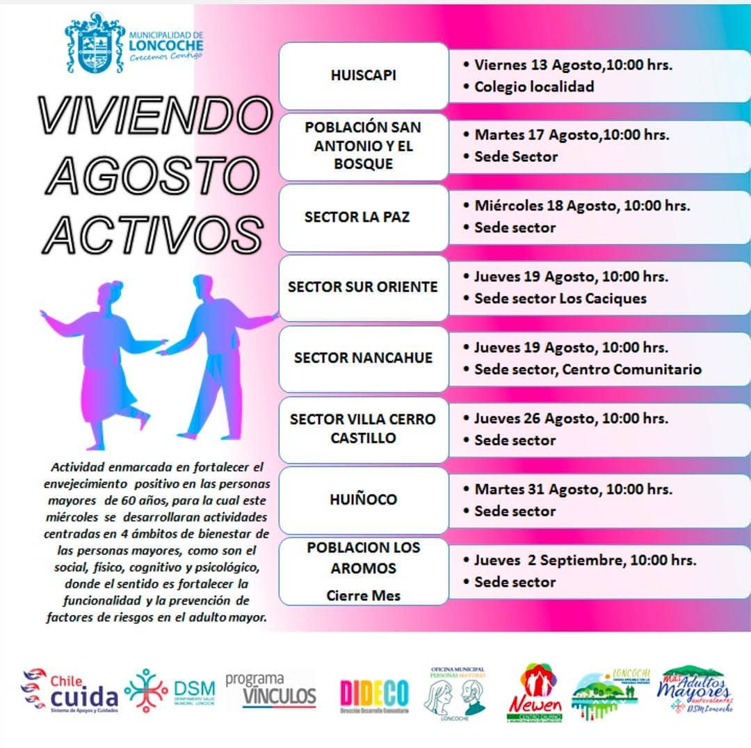 Lee más sobre el artículo CALENDARIO VIVIENDO AGOSTO ACTIVOS.