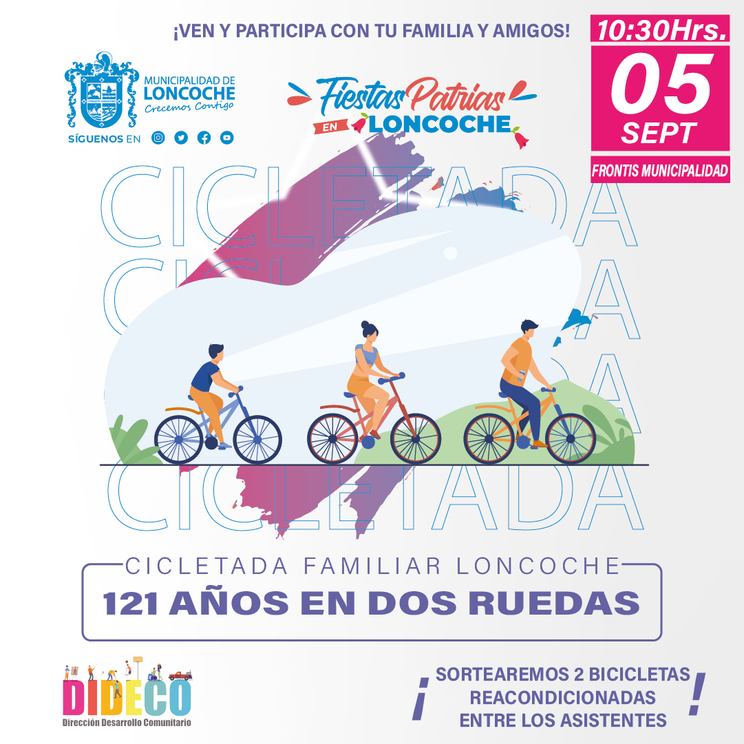 En este momento estás viendo ¡GRAN CICLETADA FAMILIAR 121 AÑOS EN DOS RUEDAS!