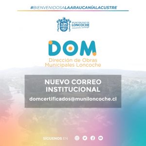 Lee más sobre el artículo DIRECCIÓN DE OBRAS MUNICIPALES INFORMA:
