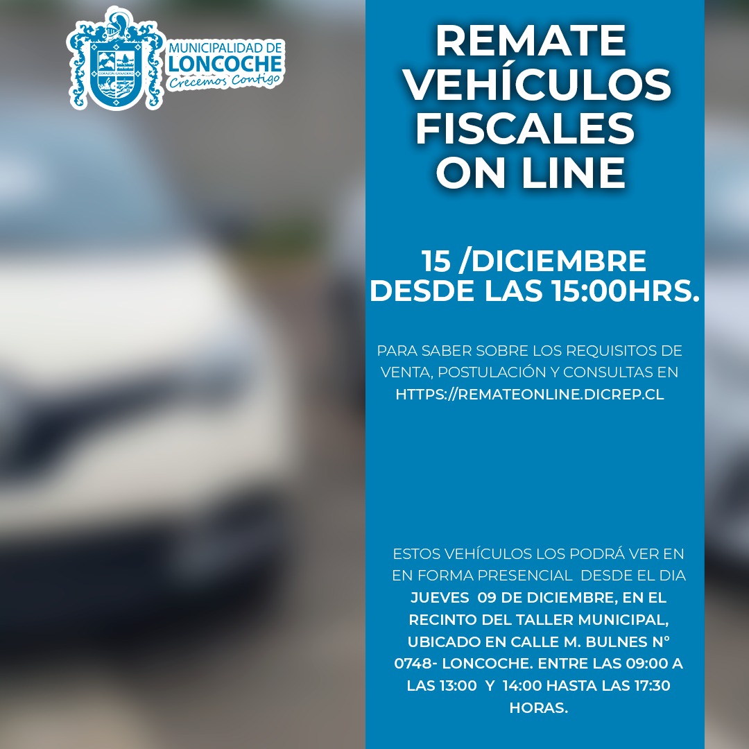 En este momento estás viendo REMATE DE VEHÍCULOS FISCALES ONLINE.