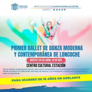 Lee más sobre el artículo INVITAN A PARTICIPAR DEL PRIMER BALLET MUNICIPAL DE DANZA MODERNA Y CONTEMPORÁNEA.