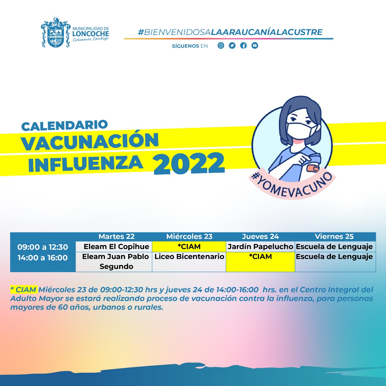 En este momento estás viendo CALENDARIO VACUNACIÓN INFLUENZA 2022.