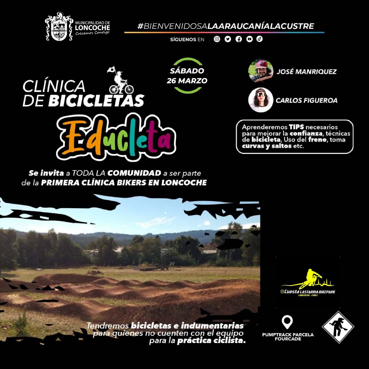En este momento estás viendo REALIZARÁN TERCERA JORNADA DE CLÍNICA DE BICICLETAS EN PARCELA MUNICIPAL.