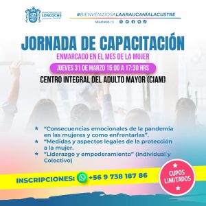 Lee más sobre el artículo PROGRAMA DE LA MUJER REALIZARÁ JORNADA DE CAPACITACIÓN.