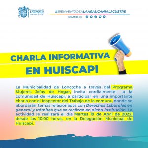 Lee más sobre el artículo ⚠️CHARLA INFORMATIVA EN HUISCAPI.