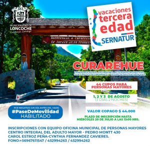 Lee más sobre el artículo ¡VAMOS A CURARREHUE! VACACIONES TERCERA EDAD.