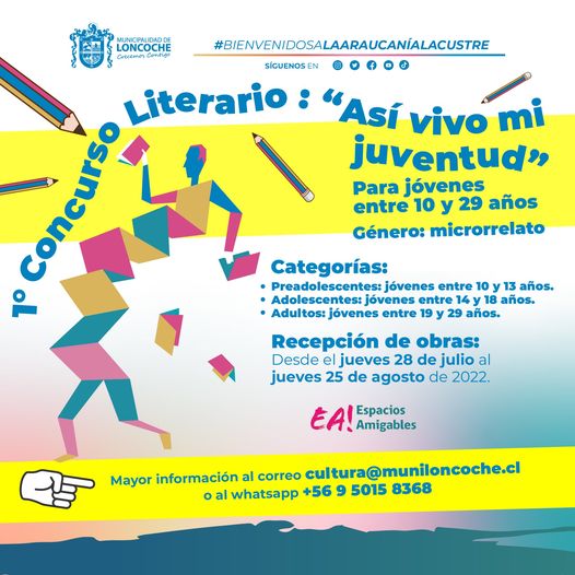 Lee más sobre el artículo ✍️CONCURSO LITERARIO “ASI VIVO MI JUVENTUD» .