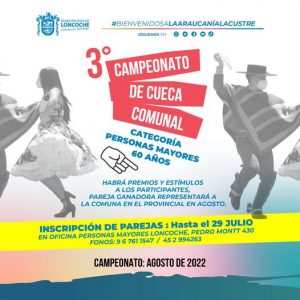 Lee más sobre el artículo 3° CAMPEONATO DE CUECA COMUNAL CATEGORÍA PERSONAS MAYORES 60 AÑOS.