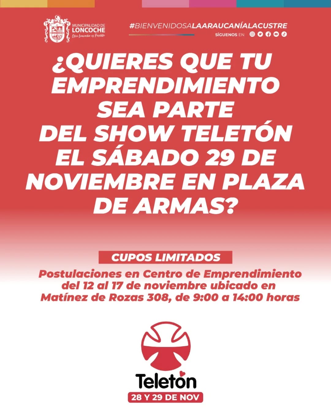 Lee más sobre el artículo Postulación a Stands de Emprendimiento – Show Teletón Loncoche 2025