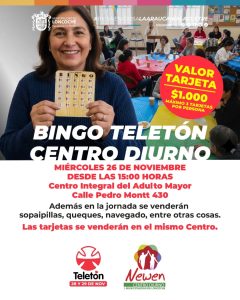 Lee más sobre el artículo BINGO TELETÓN – CENTRO DIURNO