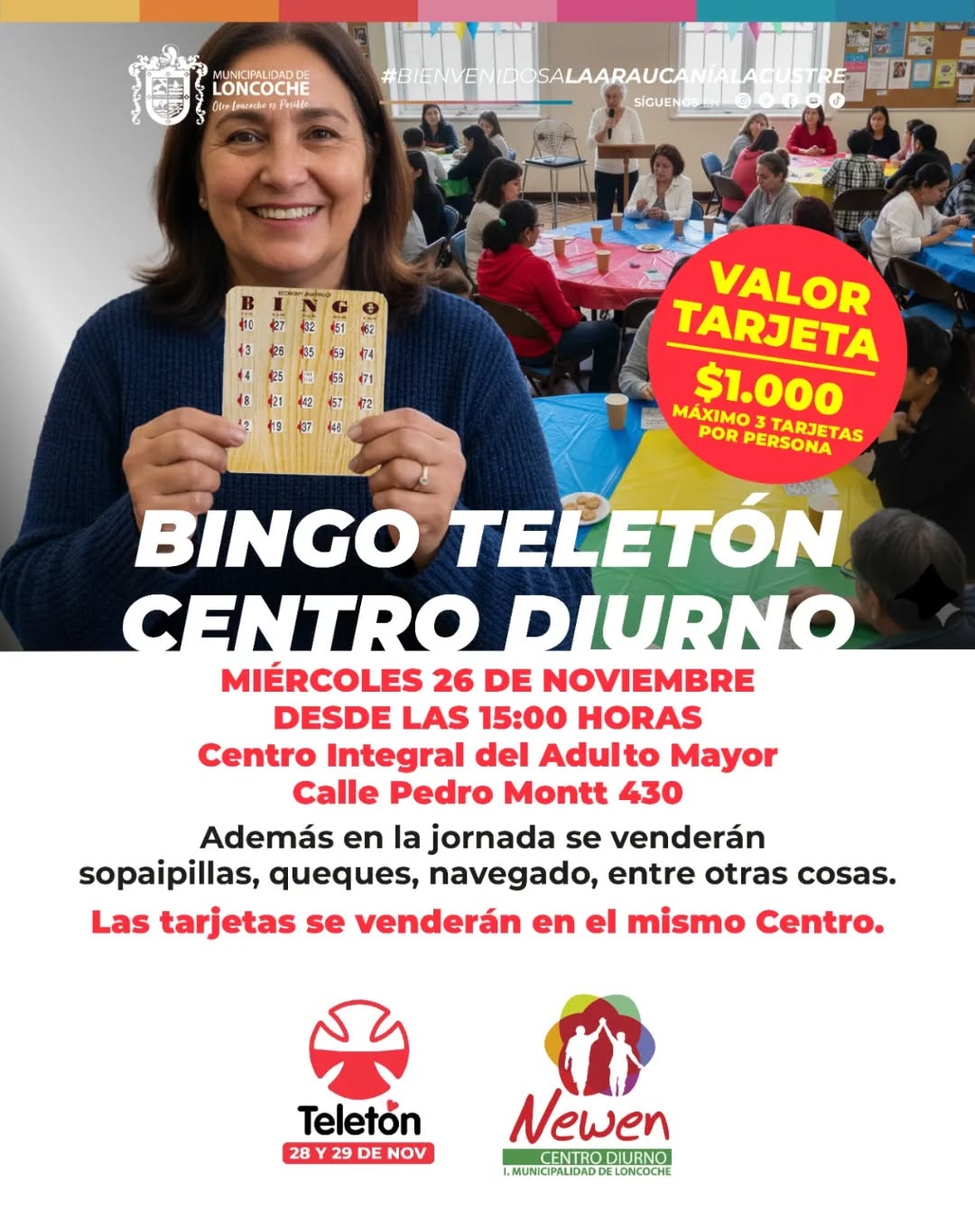 Lee más sobre el artículo BINGO TELETÓN – CENTRO DIURNO