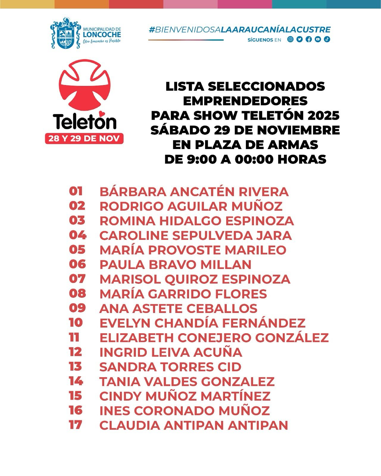 Lee más sobre el artículo Emprendedores Seleccionados – Show Teletón 2025