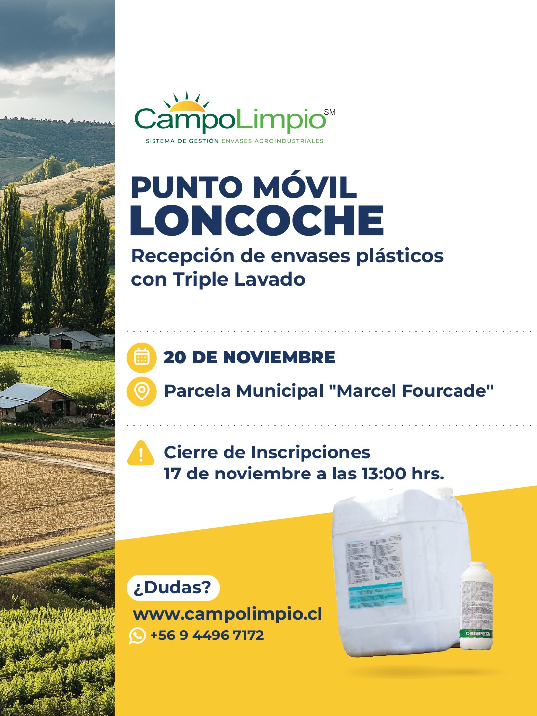 Lee más sobre el artículo Operativo de Recepción de Envases de Plaguicidas y Fertilizantes Foliares: compromiso con el campo y el medio ambiente