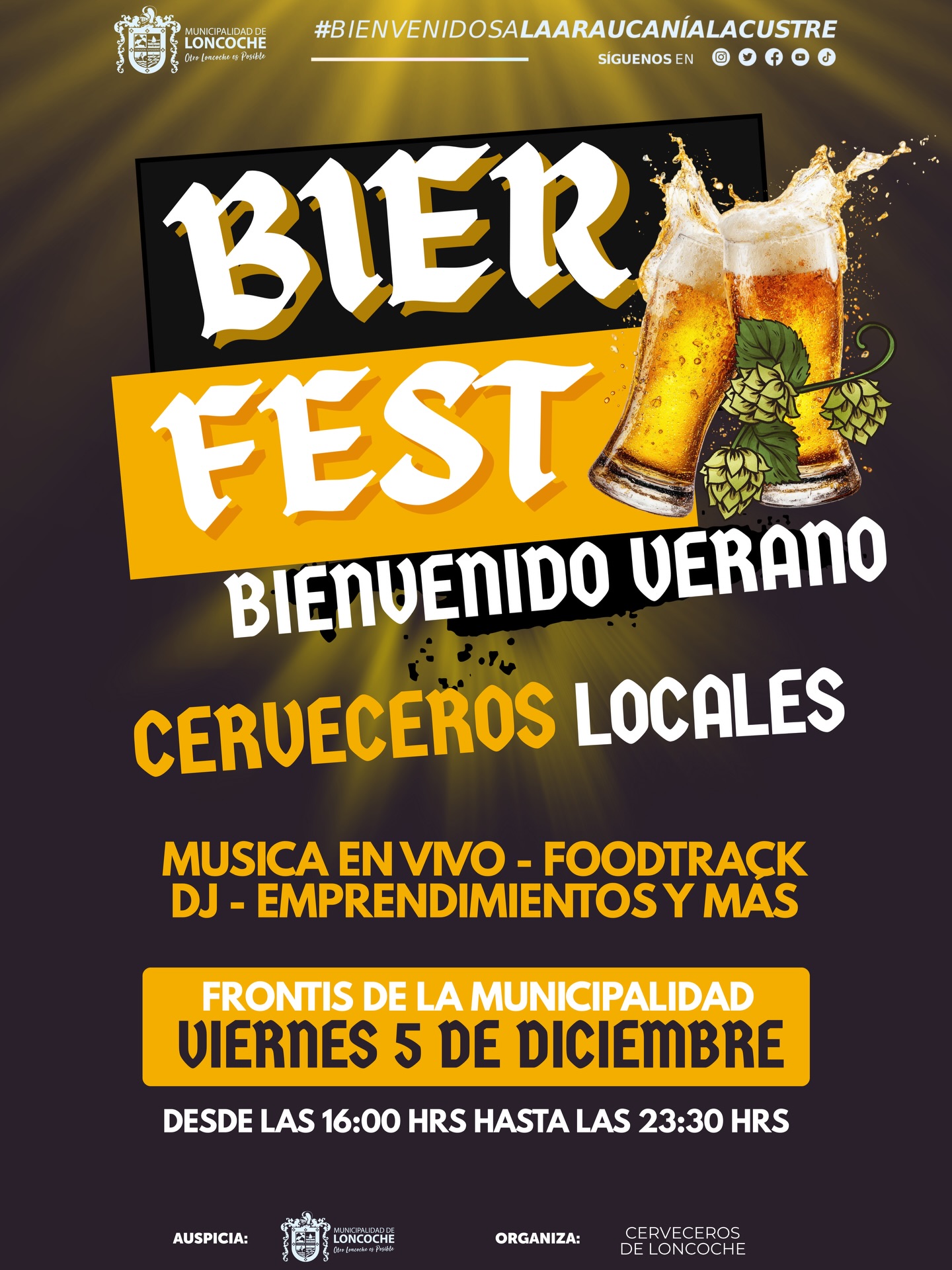 En este momento estás viendo 🍻 Bierfest Bienvenido Verano – Loncoche 2025 ☀️