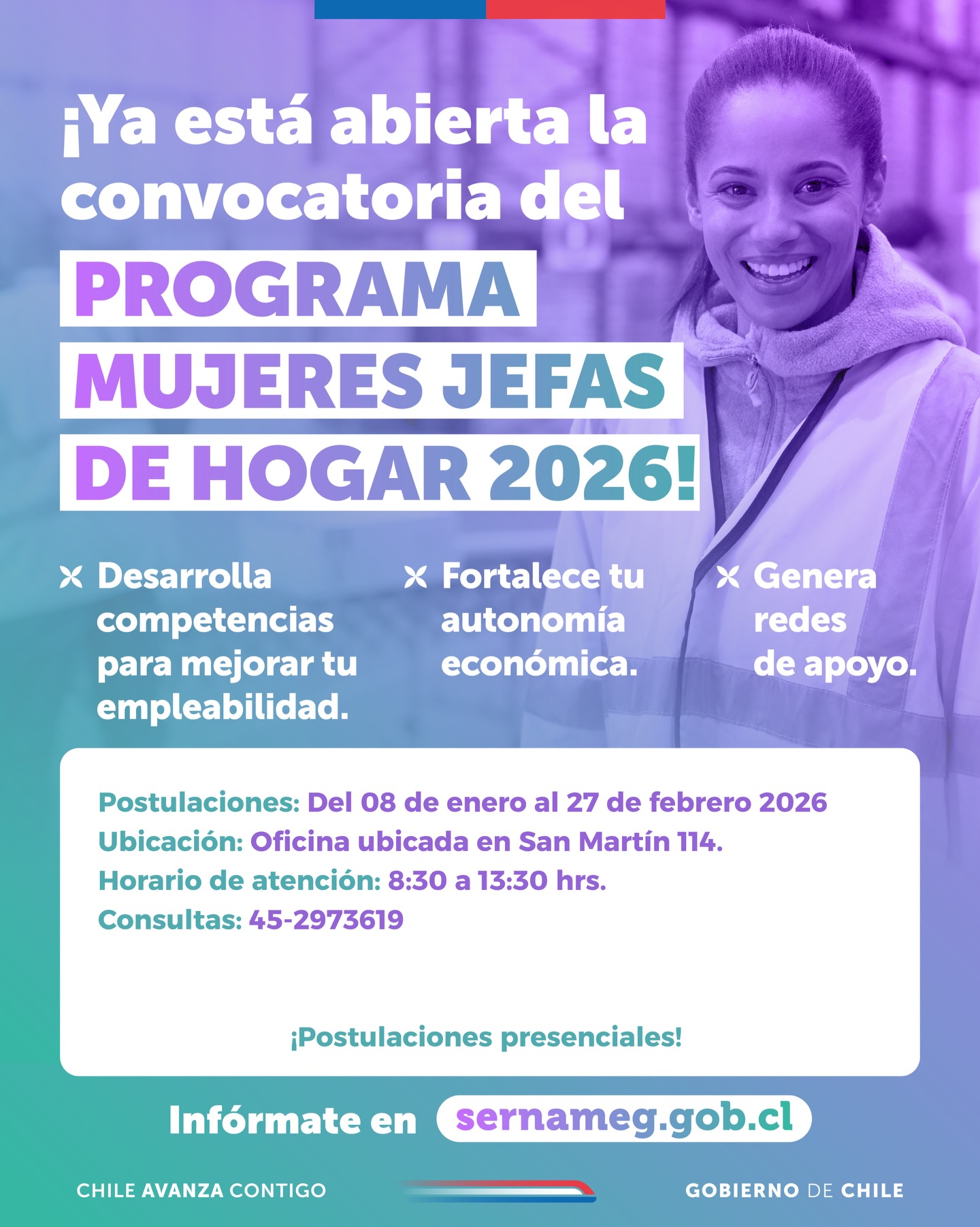 En este momento estás viendo ¡Ya está abierta la convocatoria del Programa Mujeres Jefas de Hogar 2026!