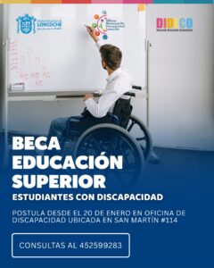 Lee más sobre el artículo BECA EDUCACIÓN SUPERIOR PARA ESTUDIANTES CON DISCAPACIDAD.