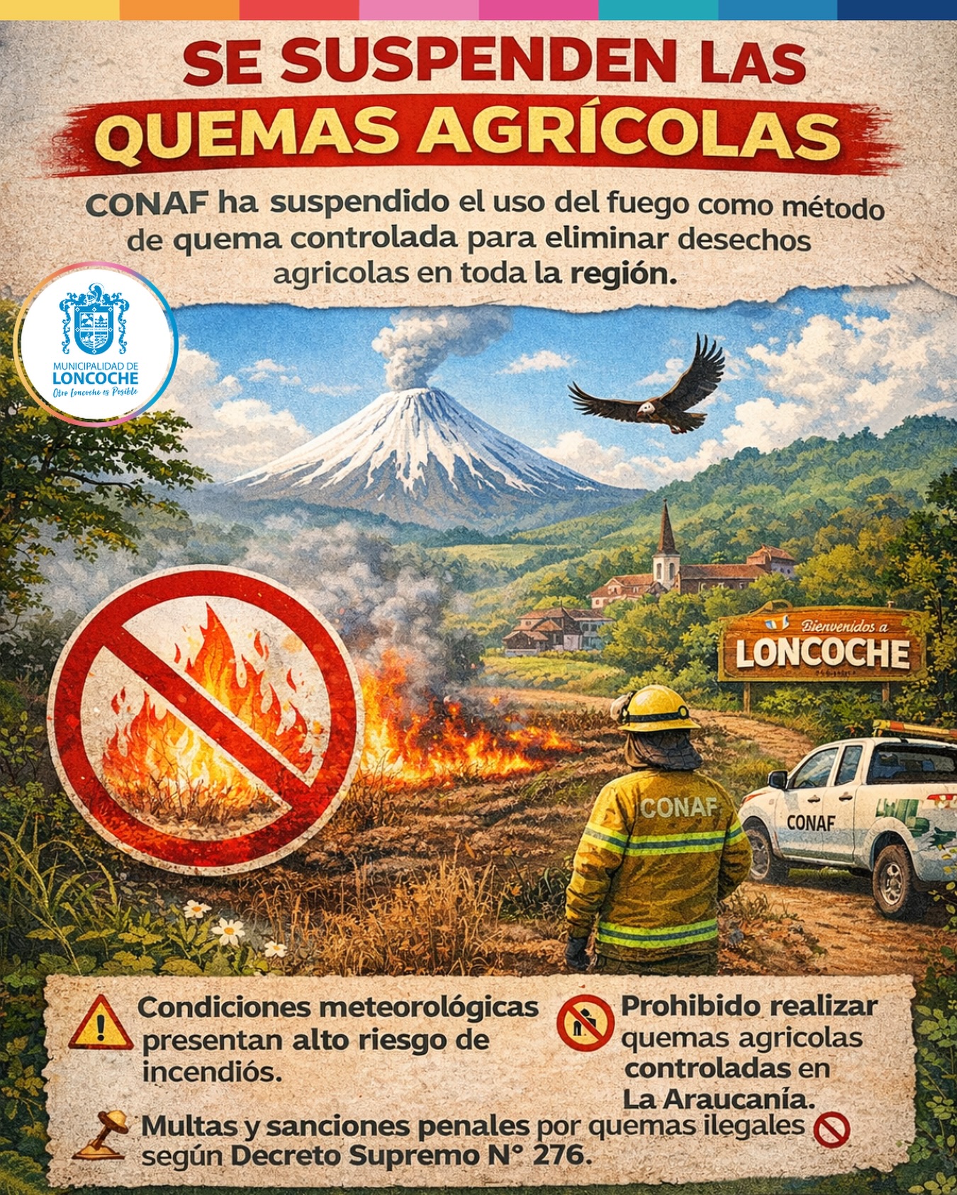 Lee más sobre el artículo ATENCIÓN REGIÓN DE LA ARAUCANÍA: SE SUSPENDEN LAS QUEMAS AGRÍCOLAS