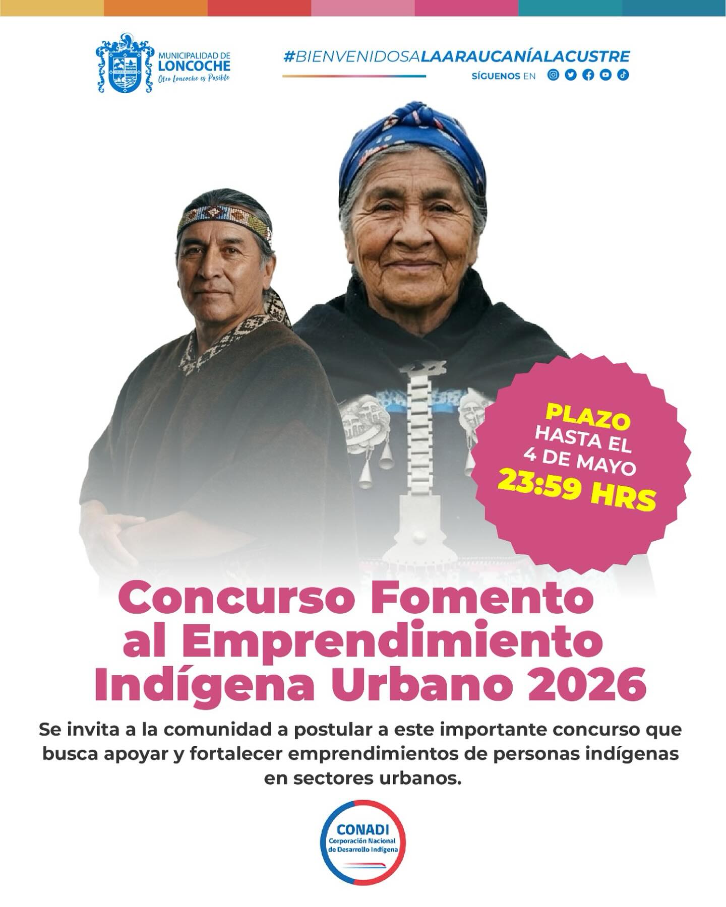 Lee más sobre el artículo Concurso Fomento al Emprendimiento Indígena Urbano 2026 – Región de La Araucanía (CONADI)