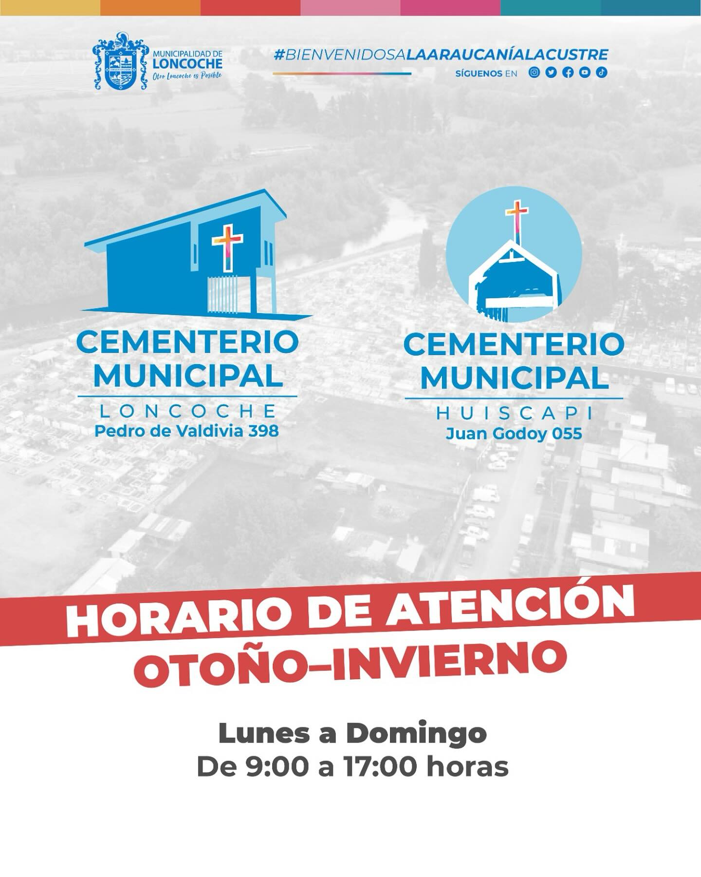 En este momento estás viendo Horario de Atención – Cementerio Municipal de Loncoche y Huiscapi