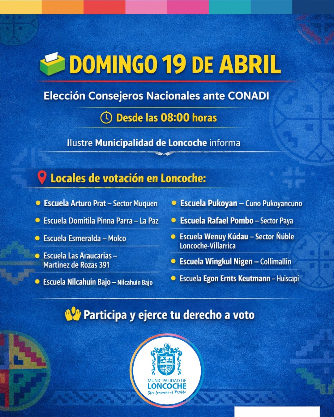 Lee más sobre el artículo Este domingo 19 de abril #LONCOCHEDECIDE