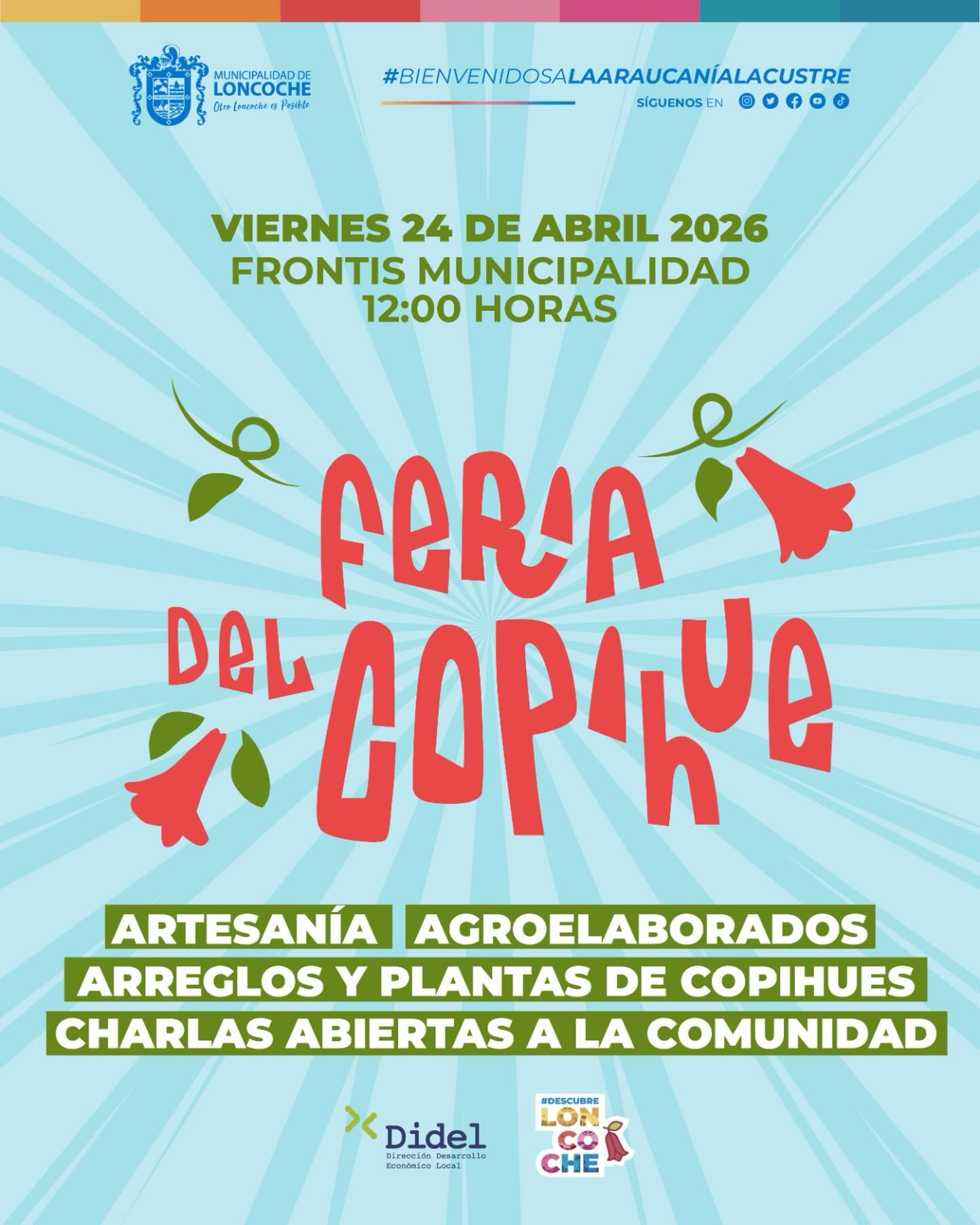 En este momento estás viendo Feria del Copihue 2026 – Loncoche celebra su flor nacional