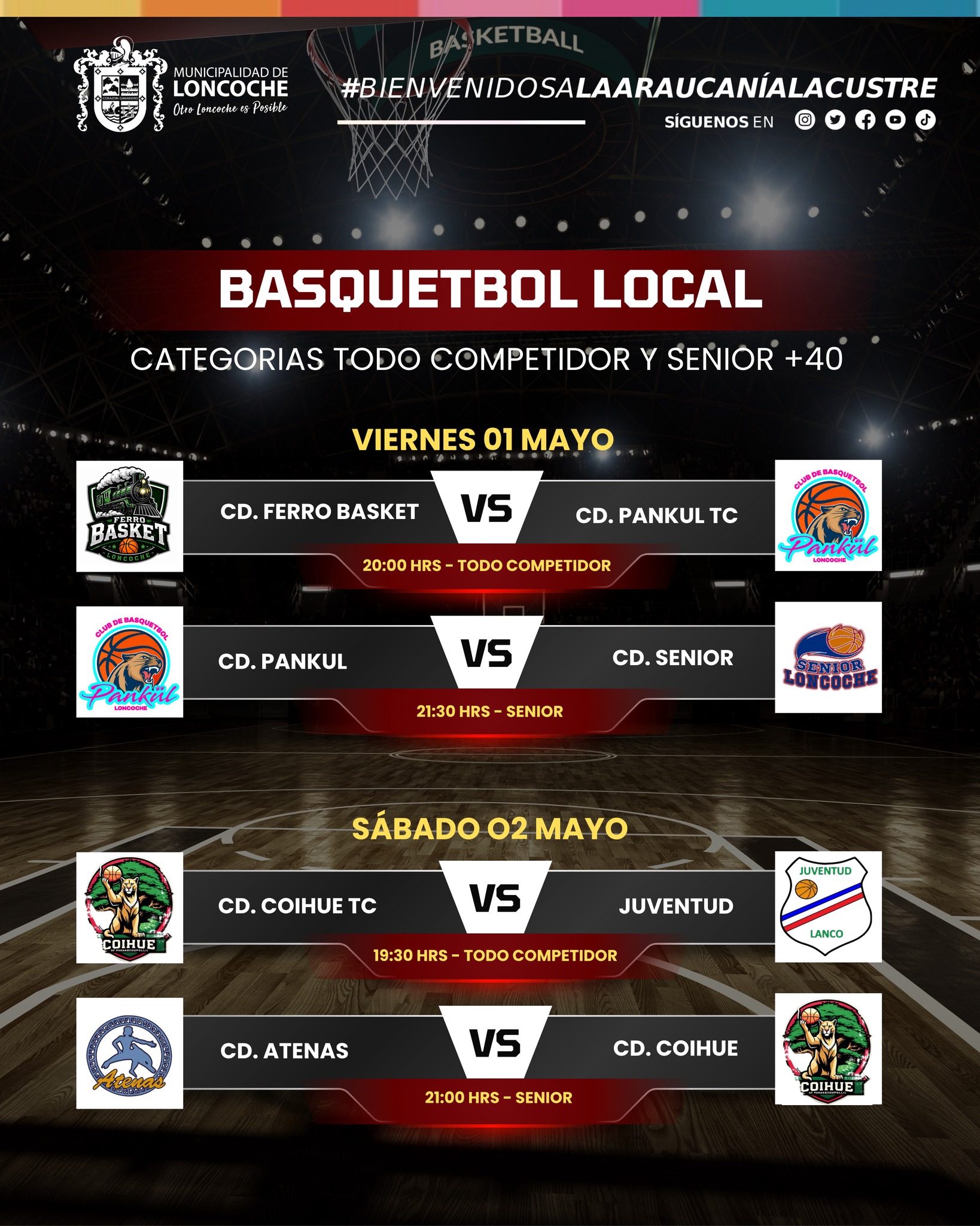 En este momento estás viendo ¡Se vive el básquetbol en Loncoche!