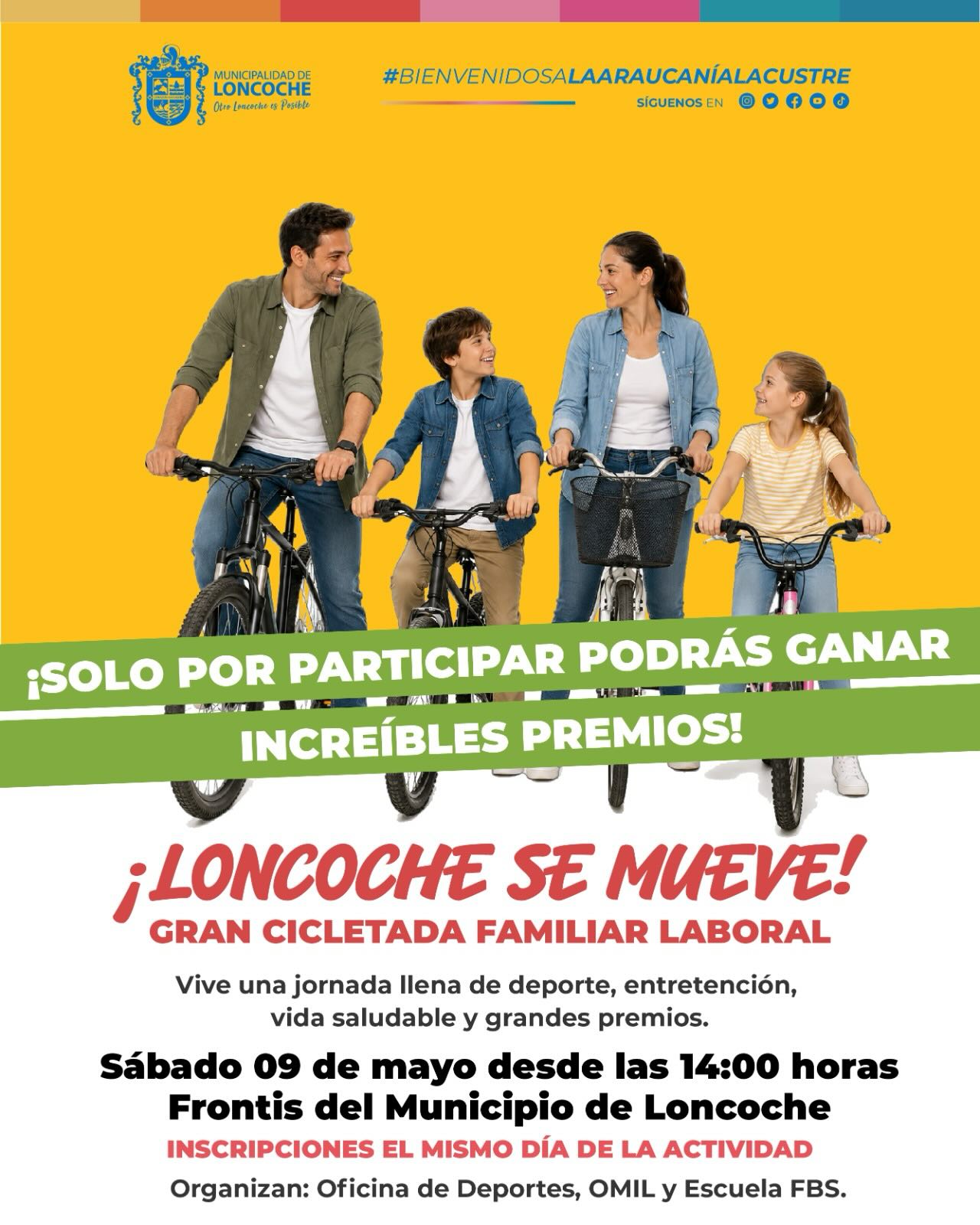 En este momento estás viendo LONCOCHE SE MUEVE! GRAN CICLETADA FAMILIAR LABORAL