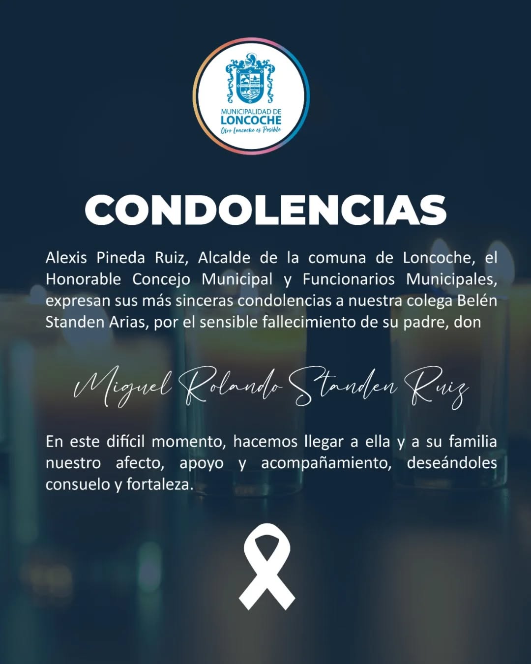 Lee más sobre el artículo CONDOLENCIAS