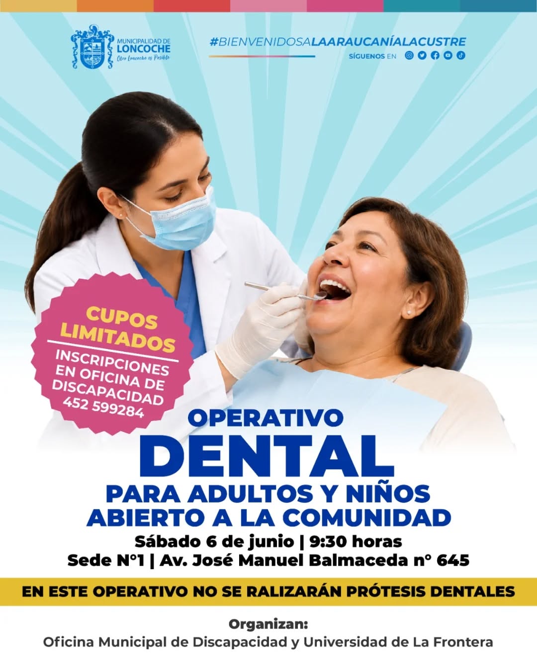 En este momento estás viendo OPERATIVO DENTAL GRATUITO PARA ADULTOS Y NIÑOS