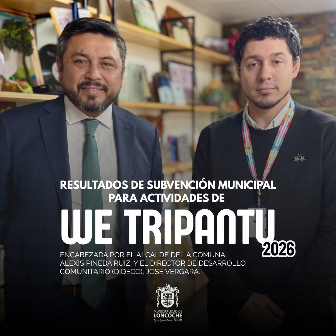 En este momento estás viendo RESULTADOS SUBVENCIONES «ACTIVIDAD DE RESCATE CULTURAL Y PATRIMONIO MAPUCHE 2026»