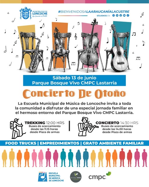 En este momento estás viendo CONCIERTO DE OTOÑO EN PARQUE BOSQUE VIVO CMPC LASTARRIA