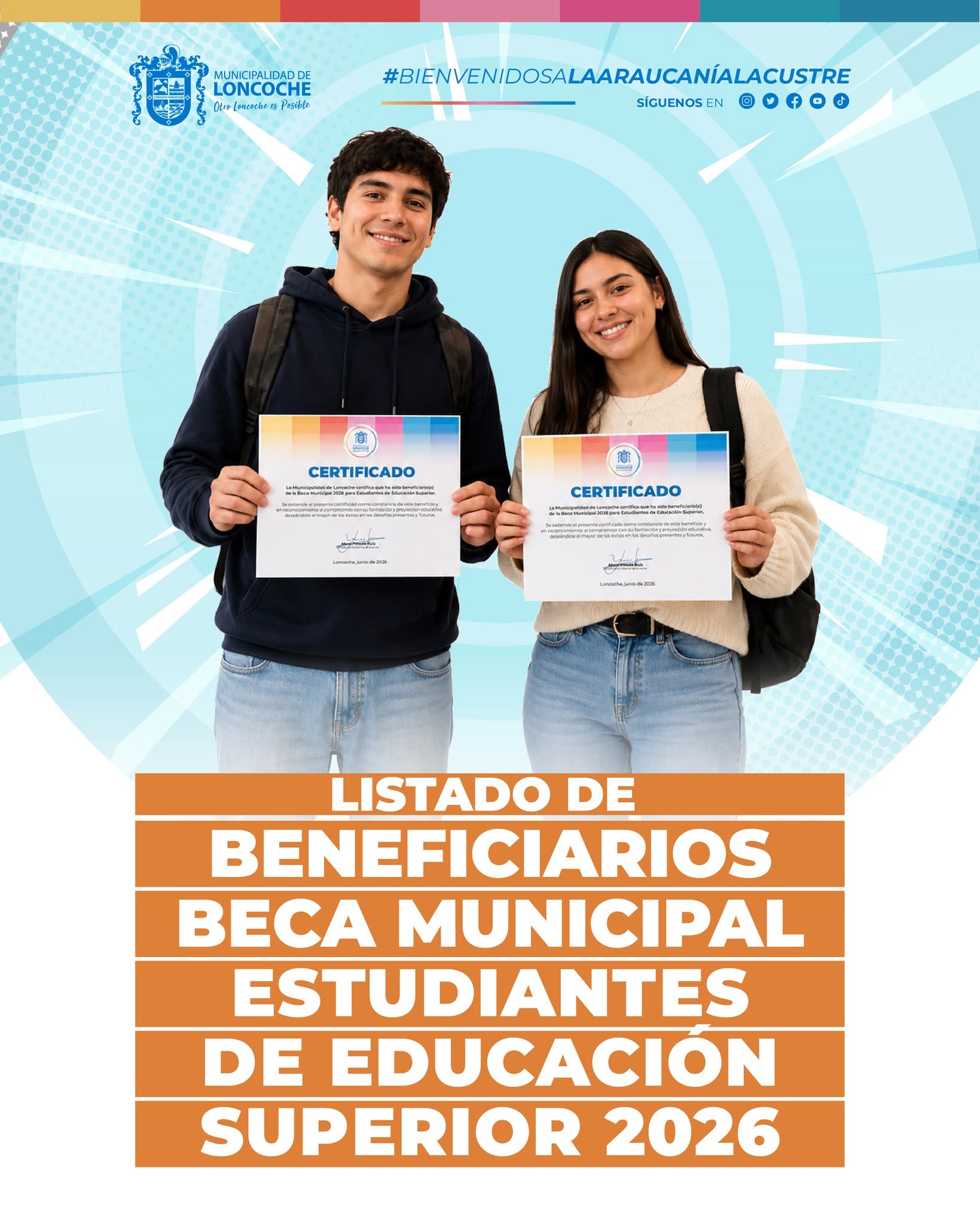 En este momento estás viendo FELICITACIONES A LAS Y LOS ESTUDIANTES BENEFICIARIOS DE LA BECA MUNICIPAL DE EDUCACIÓN SUPERIOR 2026