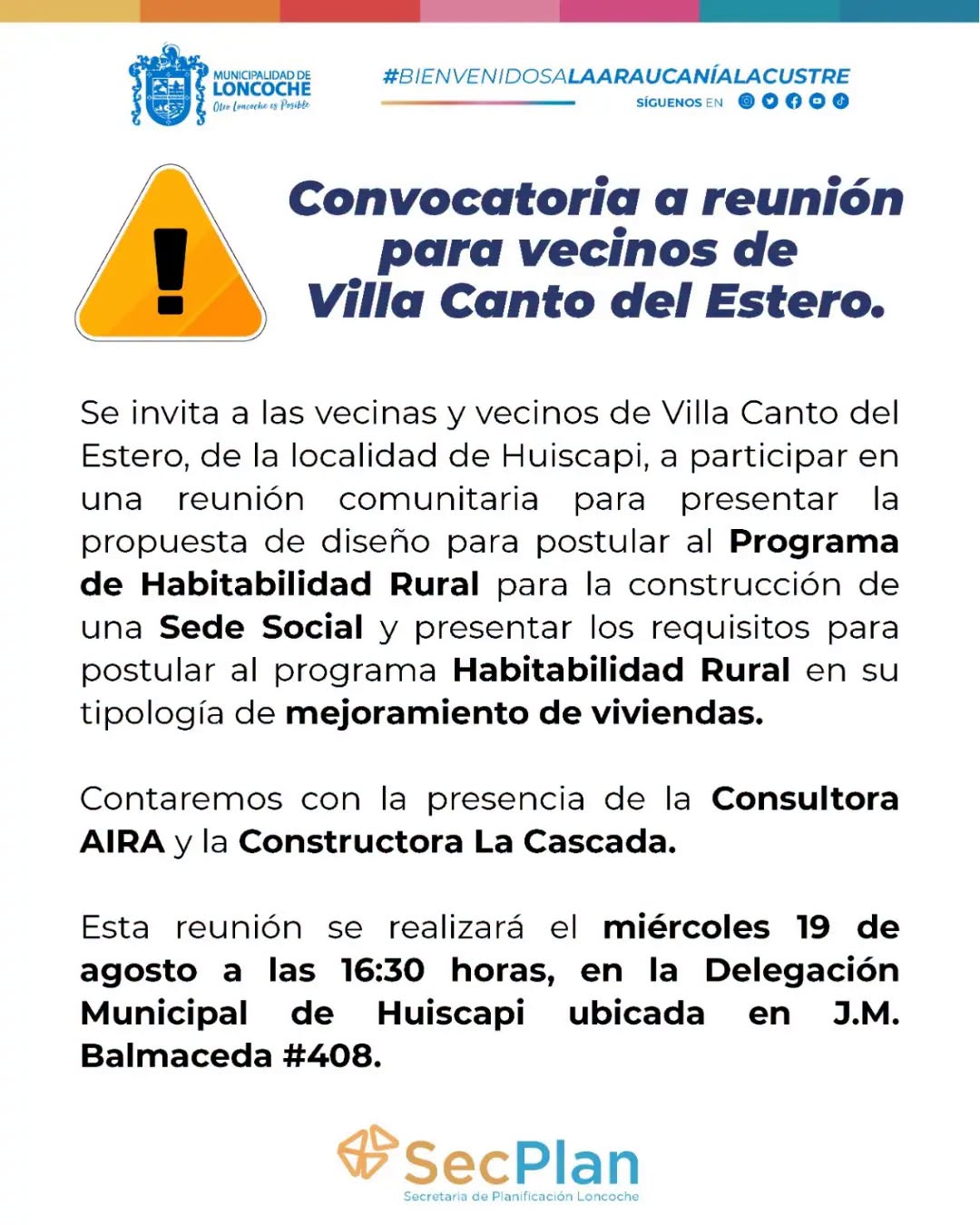 En este momento estás viendo INFORMACIÓN IMPORTANTE | REUNIÓN COMUNITARIA