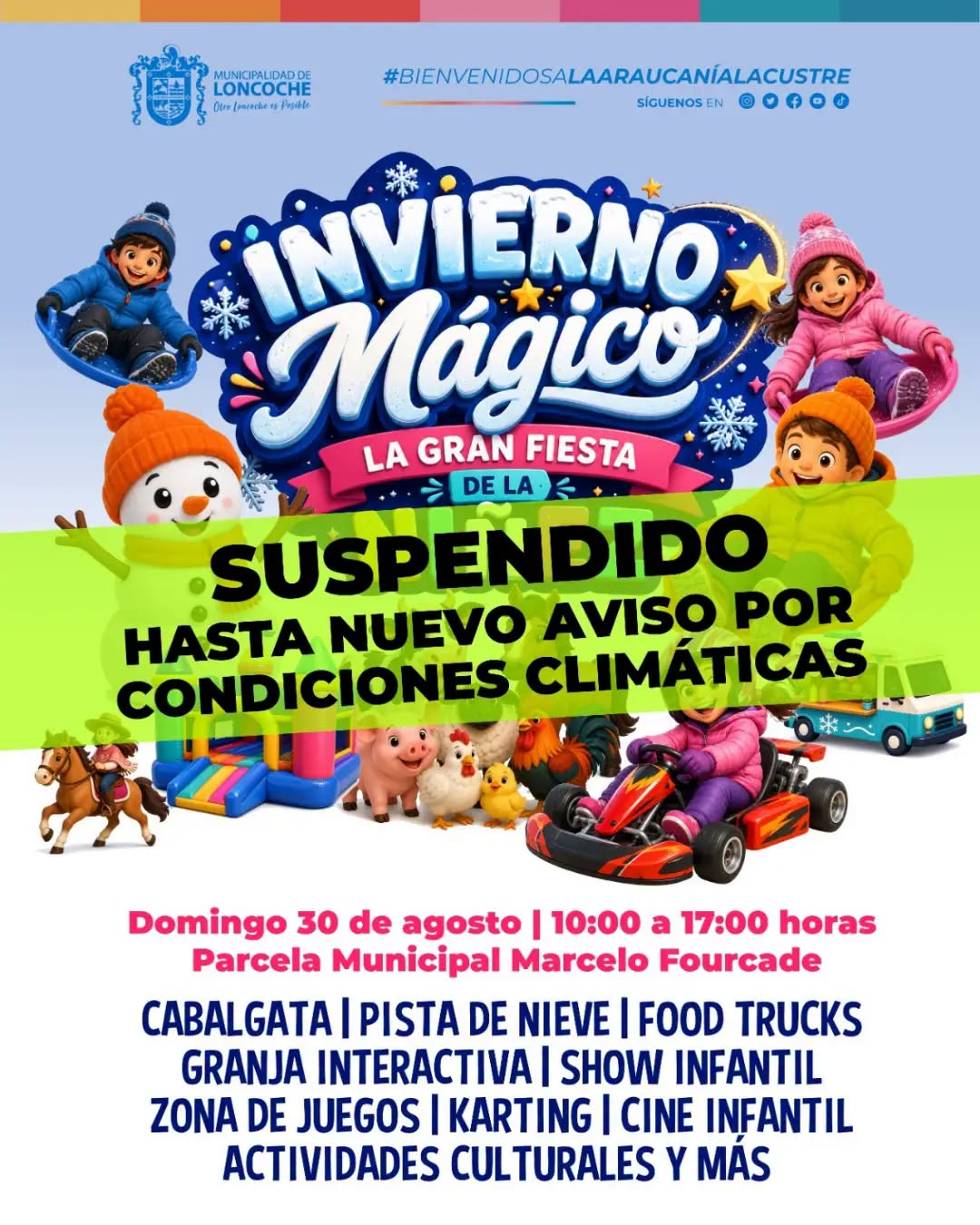 En este momento estás viendo INFORMACIÓN IMPORTANTE | SUSPENSIÓN ACTIVIDAD DÍA DEL NIÑO