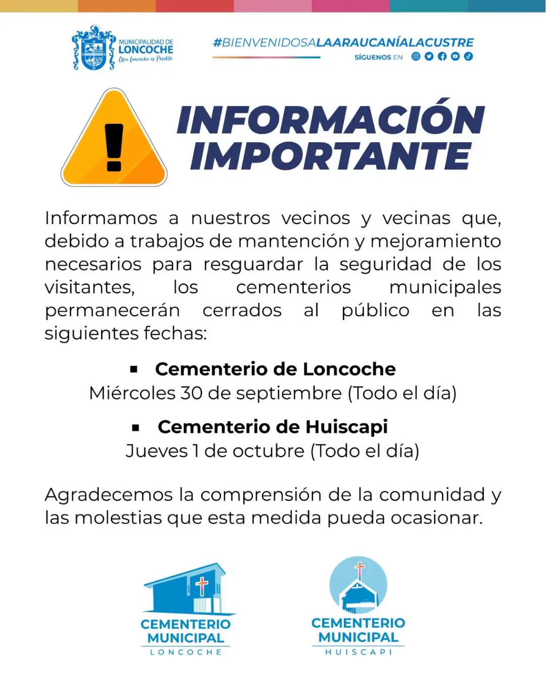 En este momento estás viendo INFORMACIÓN A LA COMUNIDAD