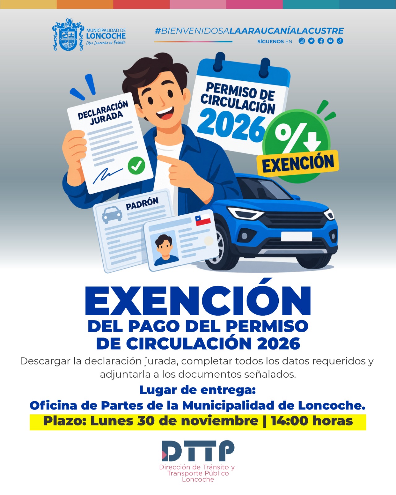 En este momento estás viendo EXENCIÓN DEL PAGO DEL PERMISO DE CIRCULACIÓN 2026